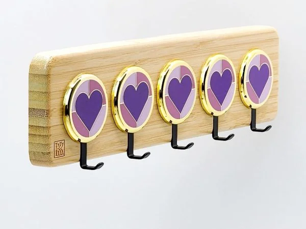purple heart KK key hanger