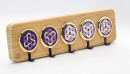 Star Accent Purple – Bamboo 5‑Hook Wooden Wall Hook | KK HOOK