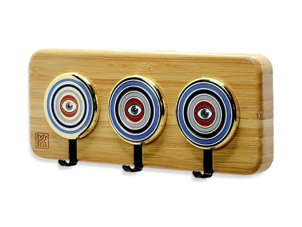 Eye Accent – Bamboo 3‑Hook Key Hooks / Key Wall Hooks | KK HOOK