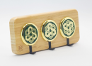 Star Accent Green – Bamboo 3‑Hook Decorative Wall Hook | KK HOOK