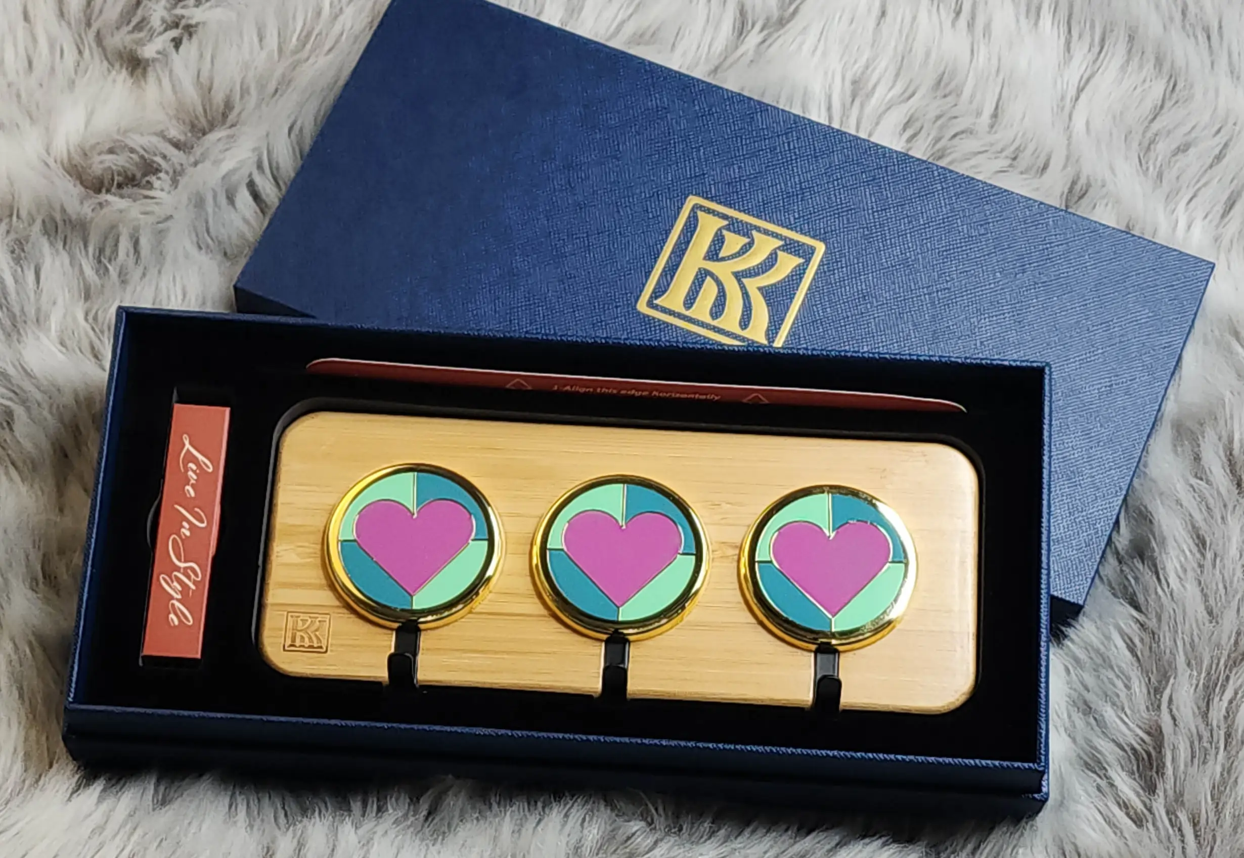 wooden key holder wall mount with heart accents