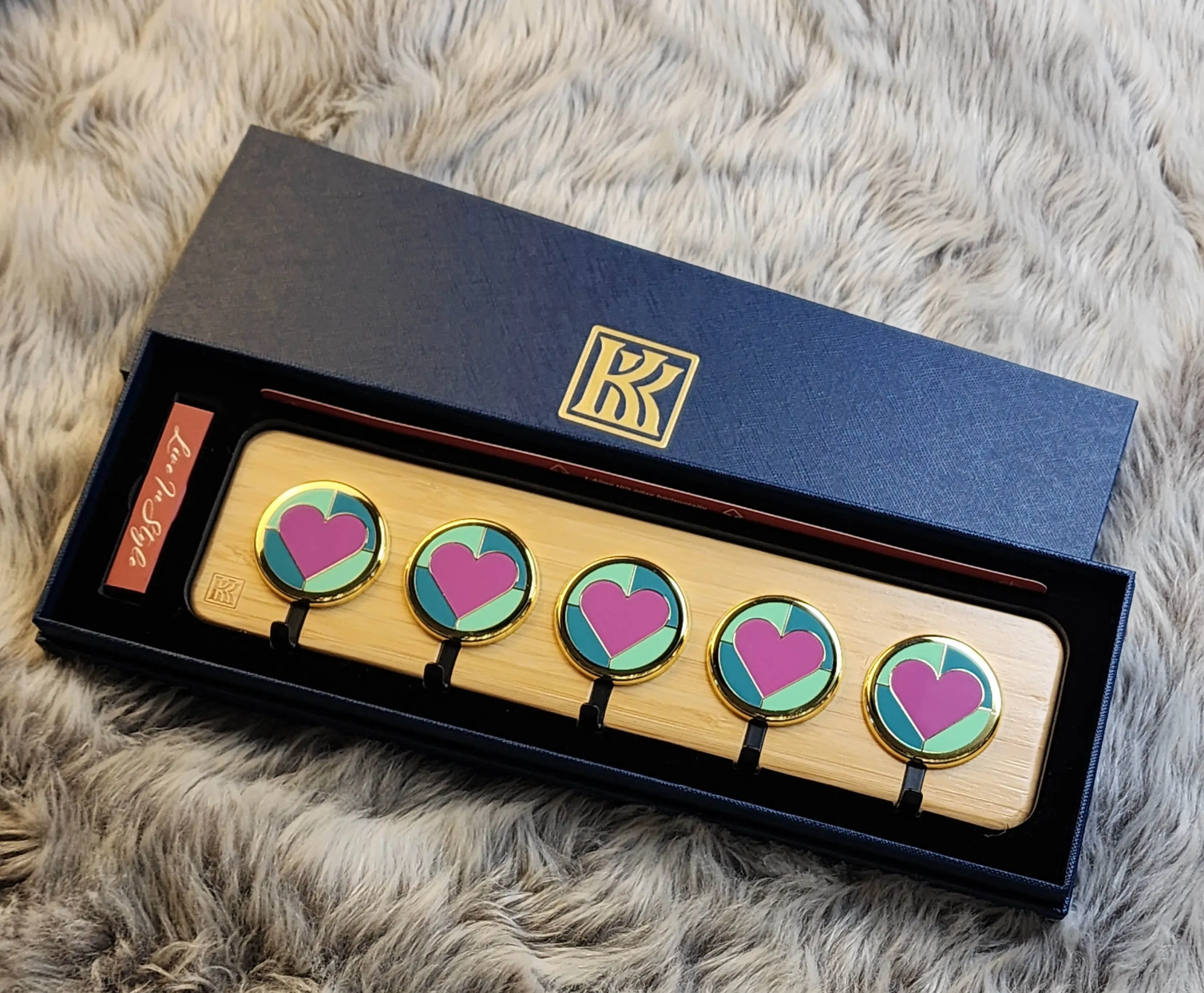 wooden key holder wall mount with heart accents