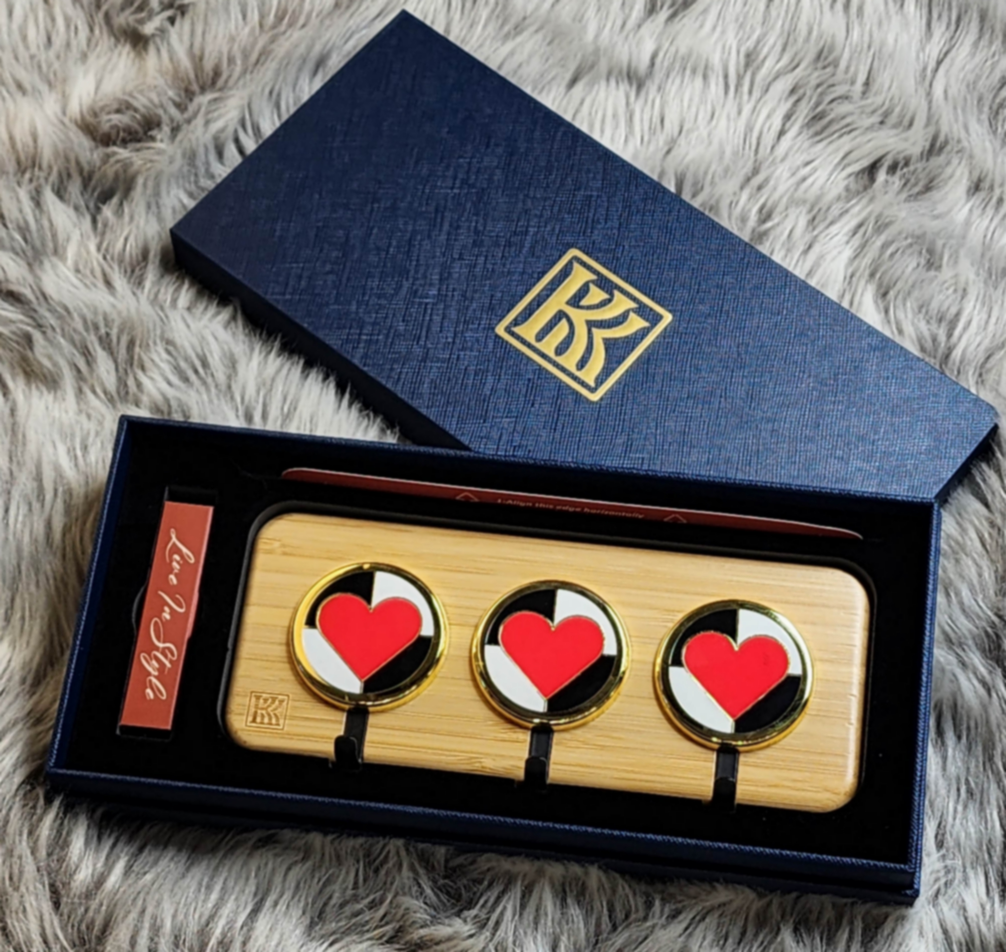 wooden key holder wall mount with heart accents