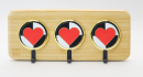 wooden key holder wall mount with heart accents