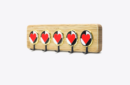 wooden key holder wall mount with heart accents
